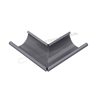 Угол желоба наружный МЕТАЛЛ ПРОФИЛЬ Foramina Freeze D125 Grey